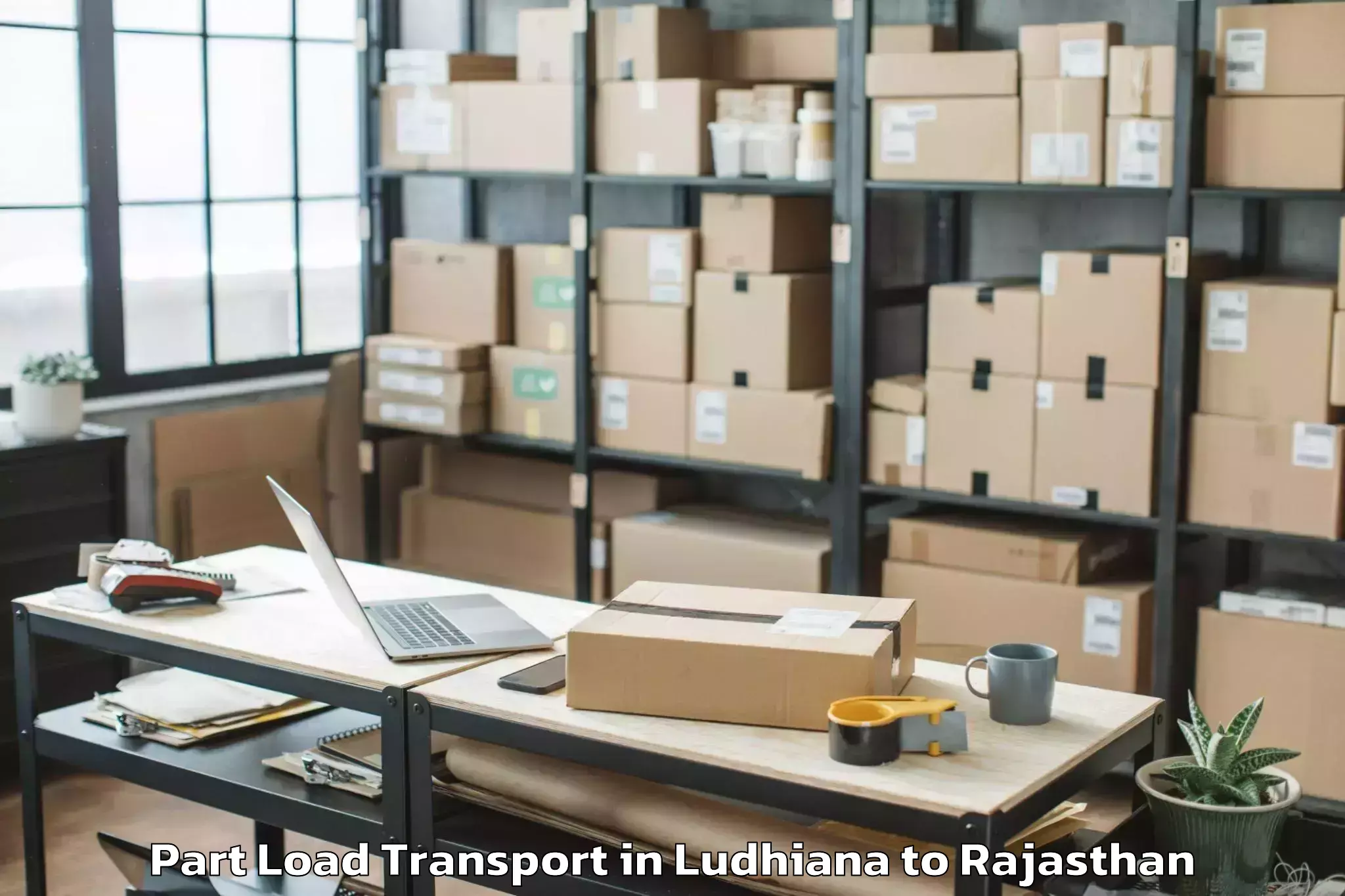 Book Ludhiana to Pindwara Part Load Transport